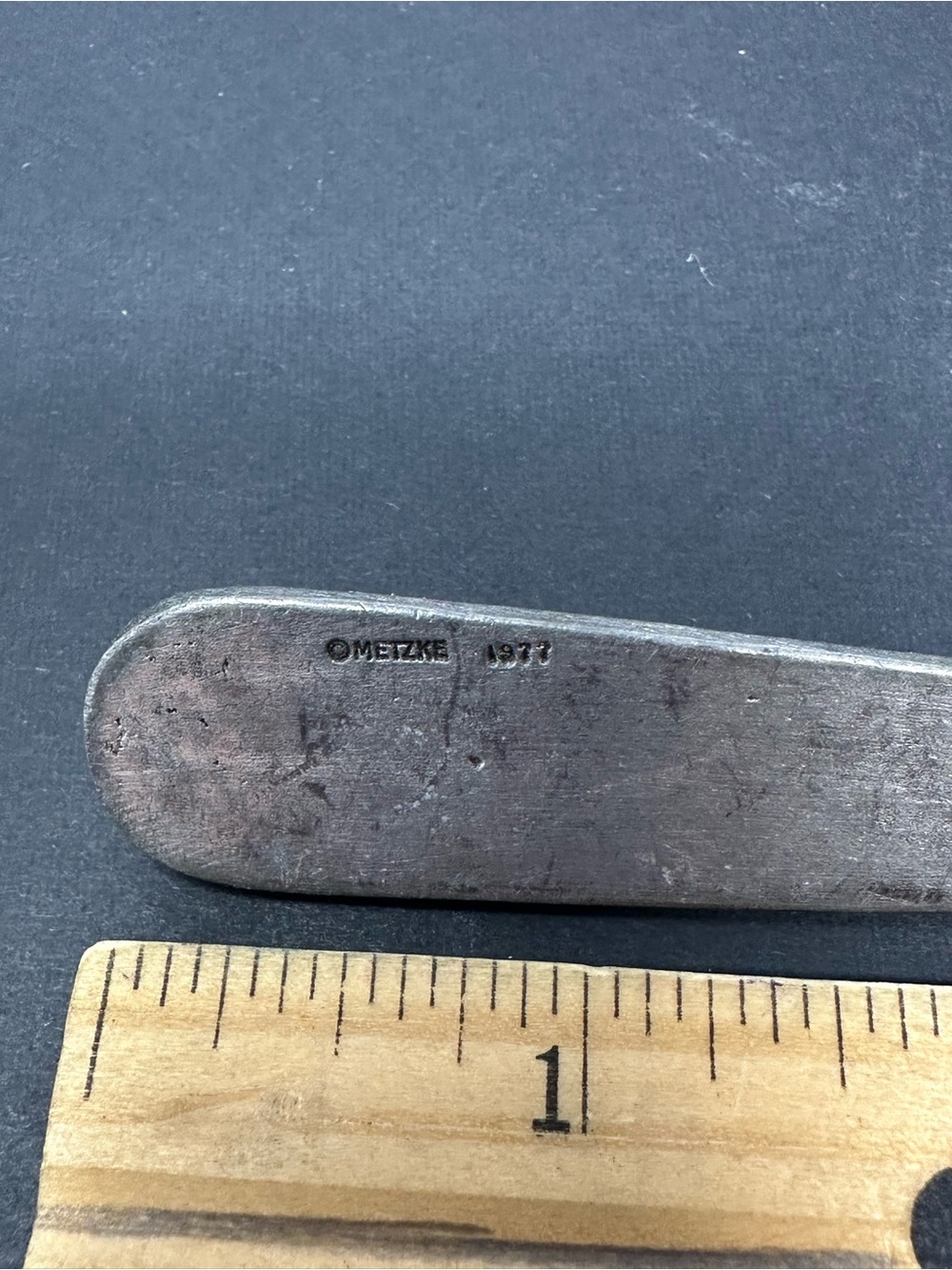 Vintage 1977 Metzke USA Pewter Three Blind Mice Cheese Knife Spreader 5”‎ A1 - Picture 4 of 4